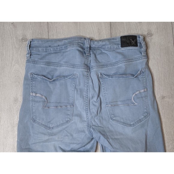 American Eagle Distressed Hi-Rise Jegging Size 6 Women's Super Stretch X Jeans - Picture 9 of 12